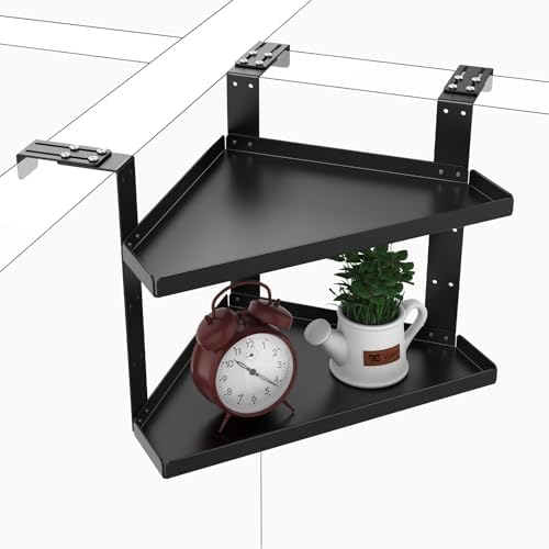 11in Office Cubicle Corner Shelf with Hooks Cubical Shelf Hanging by Unknown