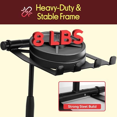 Pyle Portable Folding Laptop Stand - Standing Table with Adjustable Angle, Foldable Height and Four Prong Anti-Slip Tray for iPad, Tablet, DJ Mixer, Workstation, Gaming and Home Use - PLPTS55 - Image 5