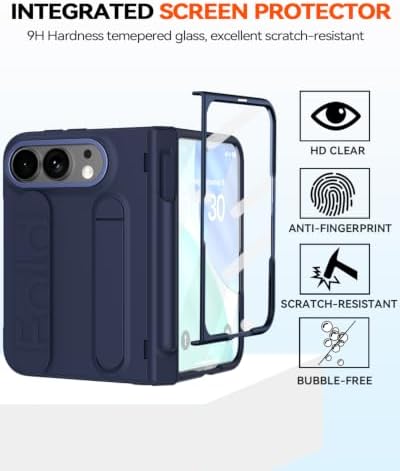 for iPhone Ultra Case with Pen Holder & Stylus & Finger Strap Blue - Image 5