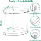 NPPLUS 2 Tier Acrylic Bathroom Counter Organizer, Clear Bathroom Countertop Corner Organizer, 2-Tier Corner Storage Shelf Vanity Trays, Home Storage Holder for Makeup Cosmetics Perfume Organizer - Image 3