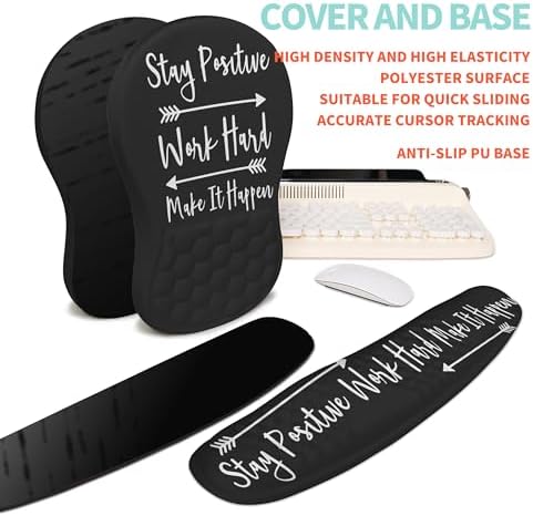 2-in-1 Ergonomic Set, Wave Rise Keyboard Wrist Rest and Massage Bulge Slope Mouse Pad Wrist Support, Cushion Memory Foam Integrated to Relieve Wrist Pain, Stay Positive - Image 6
