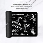 Gaming Mouse Pad & Keyboard Wrist Rest,Large Extended Mouse Pad 31.5X 11.8,Ergonomic Memory Foam Wrist Rest Support+Desk Mat Protector,for Office/Home Writing Pad,Ouija Board Pattern Black Mousepad - Image 5