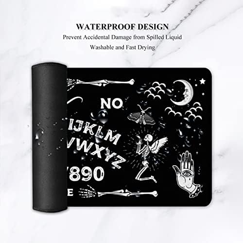 Gaming Mouse Pad & Keyboard Wrist Rest,Large Extended Mouse Pad 31.5X 11.8,Ergonomic Memory Foam Wrist Rest Support+Desk Mat Protector,for Office/Home Writing Pad,Ouija Board Pattern Black Mousepad - Image 5