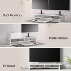 Fenge 35 Inch Monitor Stand with Drawer Storage, Computer Riser for Desk - Image 6
