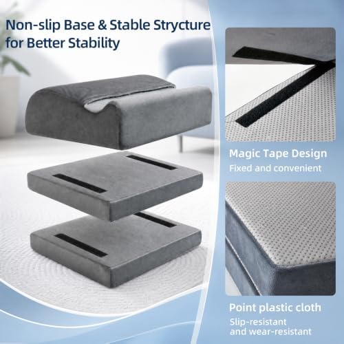 Foot Rest Under Desk, 3 Adjustable Heights for Various Height - Image 5