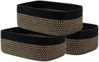 KALLAX Small Woven Storage Basket for Organizing, 12 x 8 x 4.5 inch, 3 Pack by KALLAX