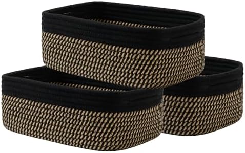 KALLAX Small Woven Storage Basket for Organizing, 12 x 8 x 4.5 inch, 3 Pack by KALLAX