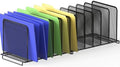 Simple Houseware 5 Section Upright File Sorter Organizer, Black - 2 Pack by SimpleHouseware