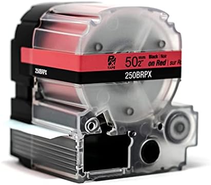 Epson LABELWORKS 250BRPX Label Tape - Black on Red - 2" (50mm), 26.2ft - Image 4