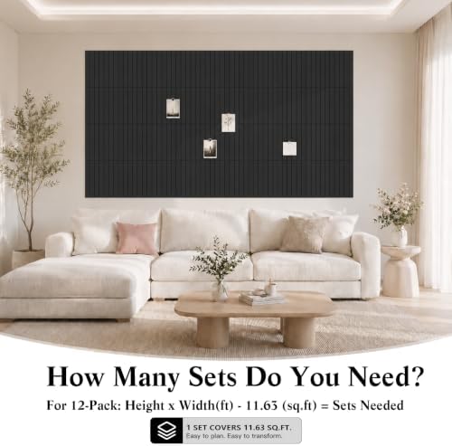 48" x 36" Large Felt Bulletin Board, Bold-Stripe 12-Pack Cork Boards | Fabric Bulletin Board with 60 Adhesive Tabs, 50 Pushpins, Felt Wall Tiles for Office Push Pin Board Felt Board, Black - Image 6