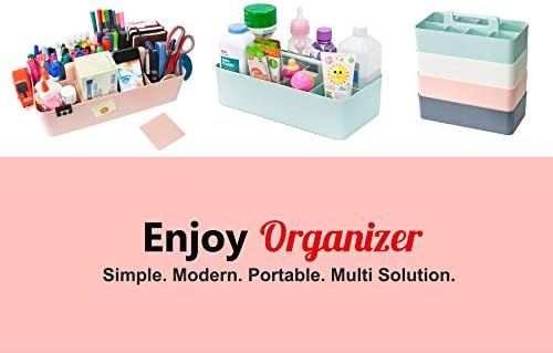 -Large Portable Caddy, DIY Dividers, 8 Compartments, School Office Supplies Home Business Basket with Handle Storage Modern Made in USA (6 PACK, Lavender) - Image 6