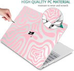 Case for Surface Laptop 5/4/3 13.5", Pink Wave Pattern - Image 4