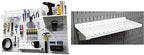 Wall Control Pegboard Organizer 4 ft. Metal Pegboard Standard Tool Storage Kit & Pegboard Shelf 6in Deep Pegboard Shelf Assembly for Pegboard and Slotted Tool Board – White by Wall+Control