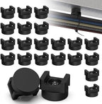 20 Pack Magnetic Cable Zip Tie Base, Scratch-Proof Magnet Zip Tie Mount for Office & Garage Cable Management, Reusable Magnetic Zip Tie Wire Holder for Secure Wire Routing by RIAUOR