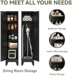 COFaR Narrow Bathroom Cabinet, Metal Farmhouse Slim Broom Storage Cabinets - Image 5