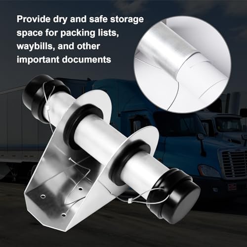 Trailer Document Holder Waterproof Registration Card Box with End Caps for Truck Trailers Body Auto Vehicle Tractor Insurance Aluminum 1-5/8" x 9-7/16" Tube Style (12 Pack) - Image 3
