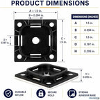 Kable Kontrol Zip Tie Mounts, 1-1/2” Black, 2500 Pcs Adhesive Backed - Image 3