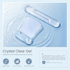 Ospelelf Clear Mouse Pad with Wrist Rest and Ergonomic Gel Keyboard Hand Wrist Set, Support for Typing Gaming, Relieve Wrist Pain, Cool & Easy to Clean, for Office, Programmer, Home Computer Use - Image 3