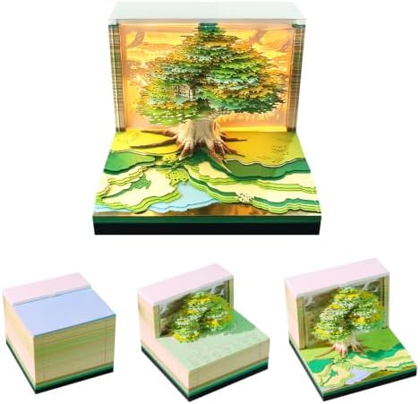 3D Calendar 2027, Tear-Away Desk Calendar, Paper Art Memo Pad, LED Light (Tree of Fated Encounters) by Unknown