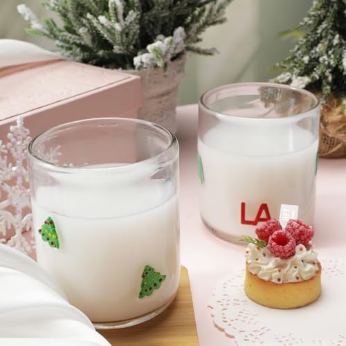 SiliFine 2 PCS Christmas Fa La Icon Juice Glasses - Image 5