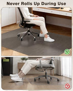 Blvornl Ultra Large Office Chair Mat for Hardwood Floor, Rolling Chair Mat for Hard Wood, Large Anti-Slip Hard Floor Protector, Heavy Duty Computer Desk Rug for Office and Home 47.2"*60" Brown - Image 7