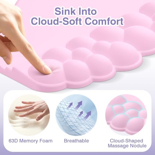 Sushret Cloud Wrist Rest with Keyboard Stand, Keyboard Riser with Wrist Pad - Image 5