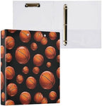 Basketball Ball Round Ring Binders 1.5 Inch 3 Ring Binder with Clipboard Holds 200 Sheets Office Home School - Image 3