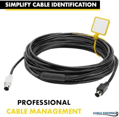 Kable Kontrol Write-On Flag Identification Zip Ties 6 Inch 100 Pcs - Yellow - Image 7