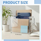 Novabright 1 Pack Acrylic File Organizer, Letter, 12.2"L x 5.51"W x 9.84"H - Image 2