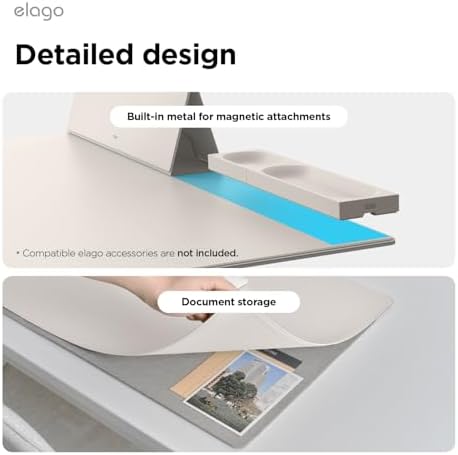 elago Smart Magnetic Desk Pad for Office and Home, Storage Under Pad - Image 3