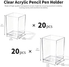 40 Pcs Acrylic Pen Makeup Brush Holder Bulk, Desk Organizer for Office Home - Image 2