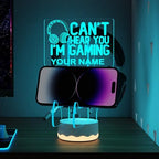 CoolGift Mart Customized Light up Headset and Controller Stand, 16 Colors 3D LED Lights Gamepad Headphone Holder with Remote Control, Game Controller Hanger for All Universal Gaming PC Accessories by CoolGiftMart