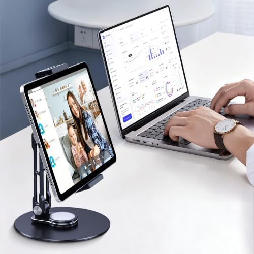 CreaDream iPad Stand, Aluminum Tablet Holder Swivel Stand for Desktop - Image 5