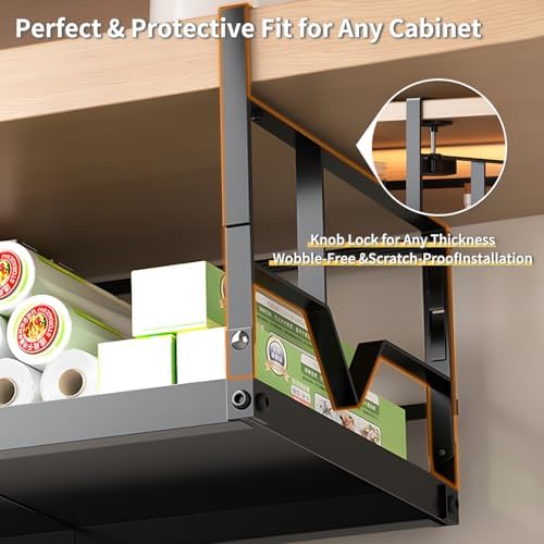 PrueBox Under Shelf Storage Basket Organizer Adjustable Heavy Duty Hanging - Image 3