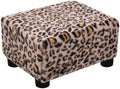 CAROLMADE Small Foot Stool Ottoman Footstool with Legs Under Desk Footrest for Living Room Bedroom and Office, Faux Fur Pink by CAROLMADE
