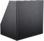 KINGFOM 4-Slot Wood Leather Document Files Holder Rack Stand Desk Files Organizer Papers Collection Cabinet (4 slot Black) - Image 6