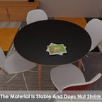 Small Round Table Cover - Can Be Used On Both Sides Waterproof and Easy to Clean Good Flatness Used for Coffee Table Dining Table(Black+Black Dia.24Inch) - Image 6
