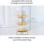 OfficeGoods 3-Tier Stackable Acrylic Holder, Clear with Gold Metal Base - Image 6