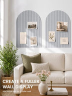 Large Arched Felt Bulletin Board 35.4''×23.6'', Soft Gray - Image 4