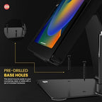 CTA Digital Desktop Anti-Theft Stand – Kiosk Stand with Stylus, Tether, and Aluminum Enclosure for iPad 11th Gen A16 11” - 10th Gen 10.9” - Air 4th & 5th Gen - 11” Pro & More - Black (PAD-DASB109) - Image 4