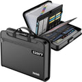 DocSafe 5200°F Accordion File Organizer with Lock,Fireproof Water Resistant Expanding File Folder with Multi Pockets,Document Organizer Home Office Travel Safe Storage for Letter Size Files,Black by DocSafe