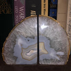 JIC Gem Natural Agate Geode Bookends Rubber Bumpers Shelf Decor 2-3 Lbs - Image 5
