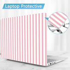 Case for Surface Laptop 8 2026/7 2024 13.8", Pink & White Stripes - Image 7