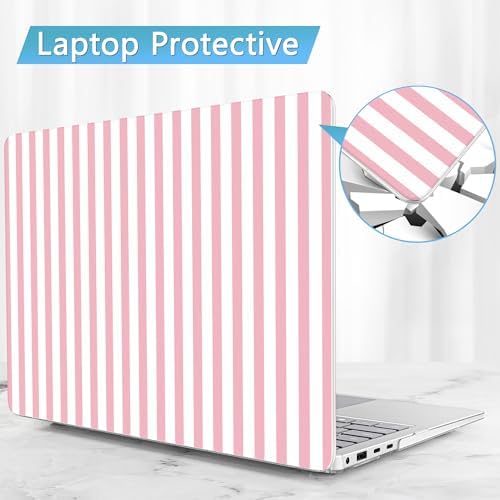 Case for Surface Laptop 8 2026/7 2024 13.8", Pink & White Stripes - Image 7