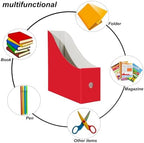 Limitliho 24 Pack Six color Cardboard Magazine Holder for Desk or Shelves - Image 4
