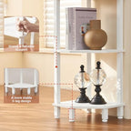 YUFAM 3-Tier Corner Shelf, White - Image 5