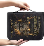 Tiger Flaming Cross Print Bible Cover for Women Men with Top Handle Portable Bible Carrying Case Church Bag with Multiple Pockets, Large Capacity Case Holiday Gifts for Christians by Glomenade
