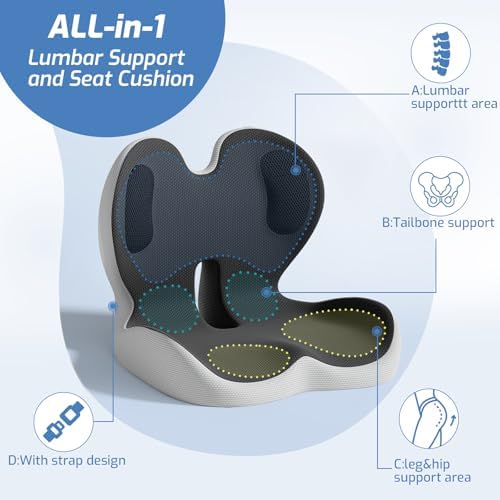 Seat Cushion,Memory Foam Chair Cushion for Office and Car - Image 3