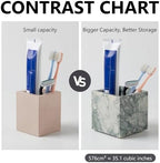 Real Luxurious Natural Marble Toothbrush Holder & Makeup Brush Organizer - Image 3
