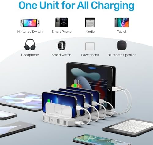 【10PCS】 Unitek 10-Port Charging Station, Fast Charger Dock for Multi-Device - Image 5
